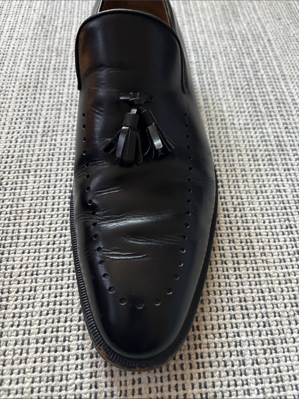 Gucci Black Leather Tassel Loafers - Picture 8 of 14